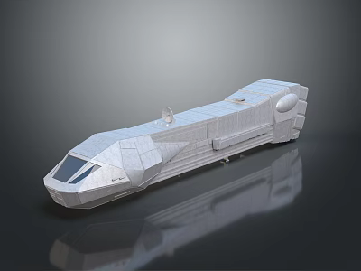Futuristic Silver Passenger Aircraft Concept With Streamlined Fuselage And Cockpit Windows 3d model