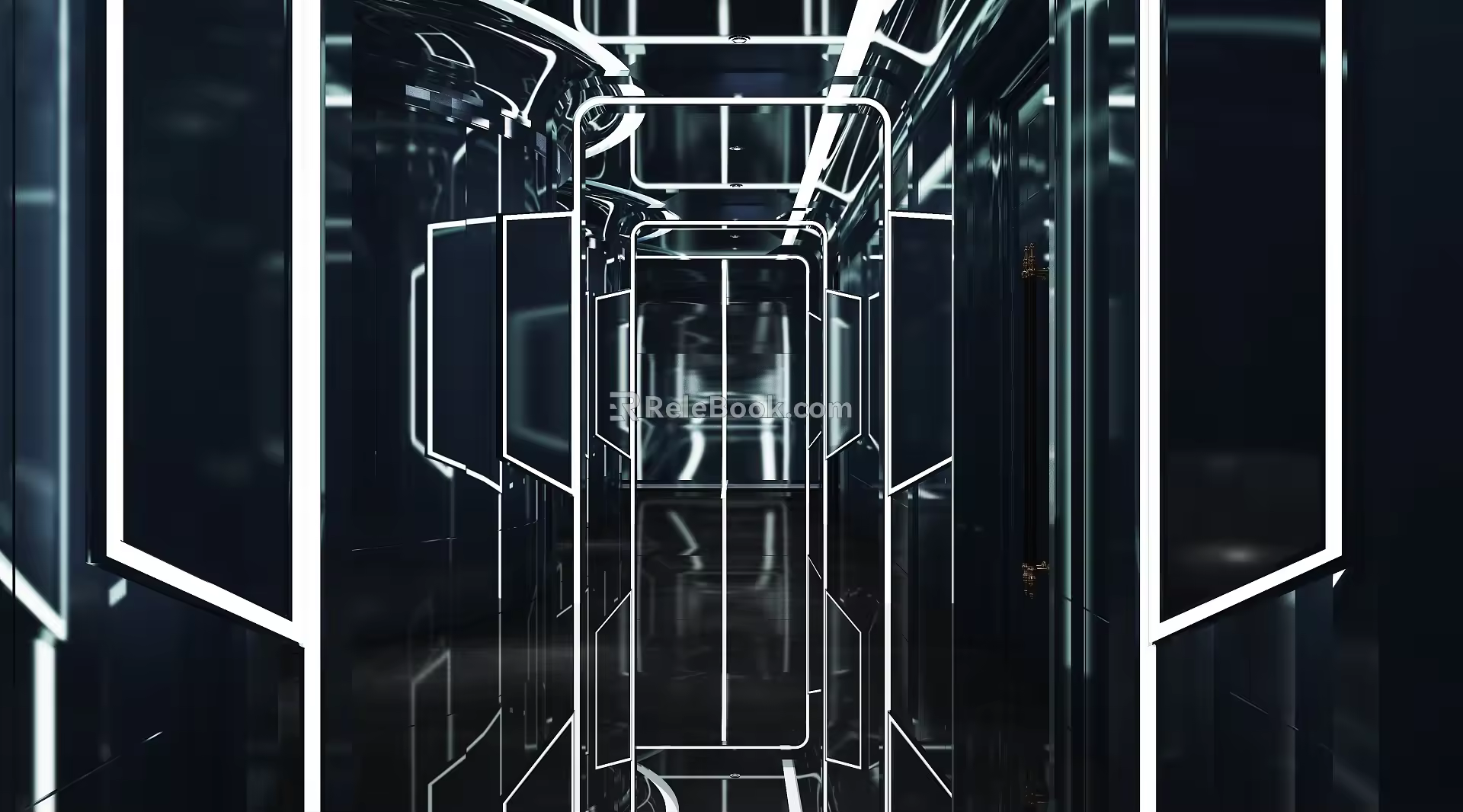 Modern Corridor Science and Technology Space 3d model