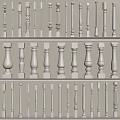European style column Roman column Gypsum column Gypsum line European style building component 3d model