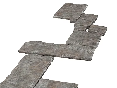 Natural Stone Stepping Stones Path Design For Garden Landscape Decoration 3d model