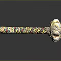 Handcrafted Weapon Hammer With Colorful Braided Handle And White Head