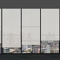 modern office roller shutter floor-to-ceiling window roller shutter roller shutter curtain 3d model