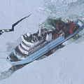 Modern Icebreaker Arctic Antarctic Research Ship Polar Icebreaker Scientific Research Ship 3d model