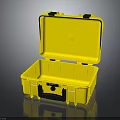Yellow Open Hard Shell Toolbox With Secure Lock For Equipment Storage