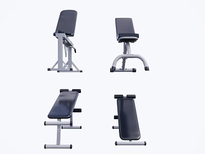 Sports Equipment Adjustable Weight Benches Multiple Designs For Home Gym Fitness 3d model