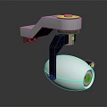 Projection Monitoring Device With Mechanical Arm White Spherical Body And Projection Lens