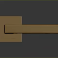 Golden Metal Door Handle Hardware With Modern Sleek Design For Home Improvement Projects
