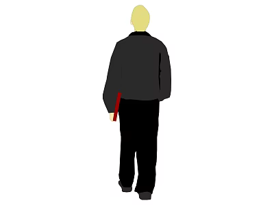 Modern game character cartoon man 3d model