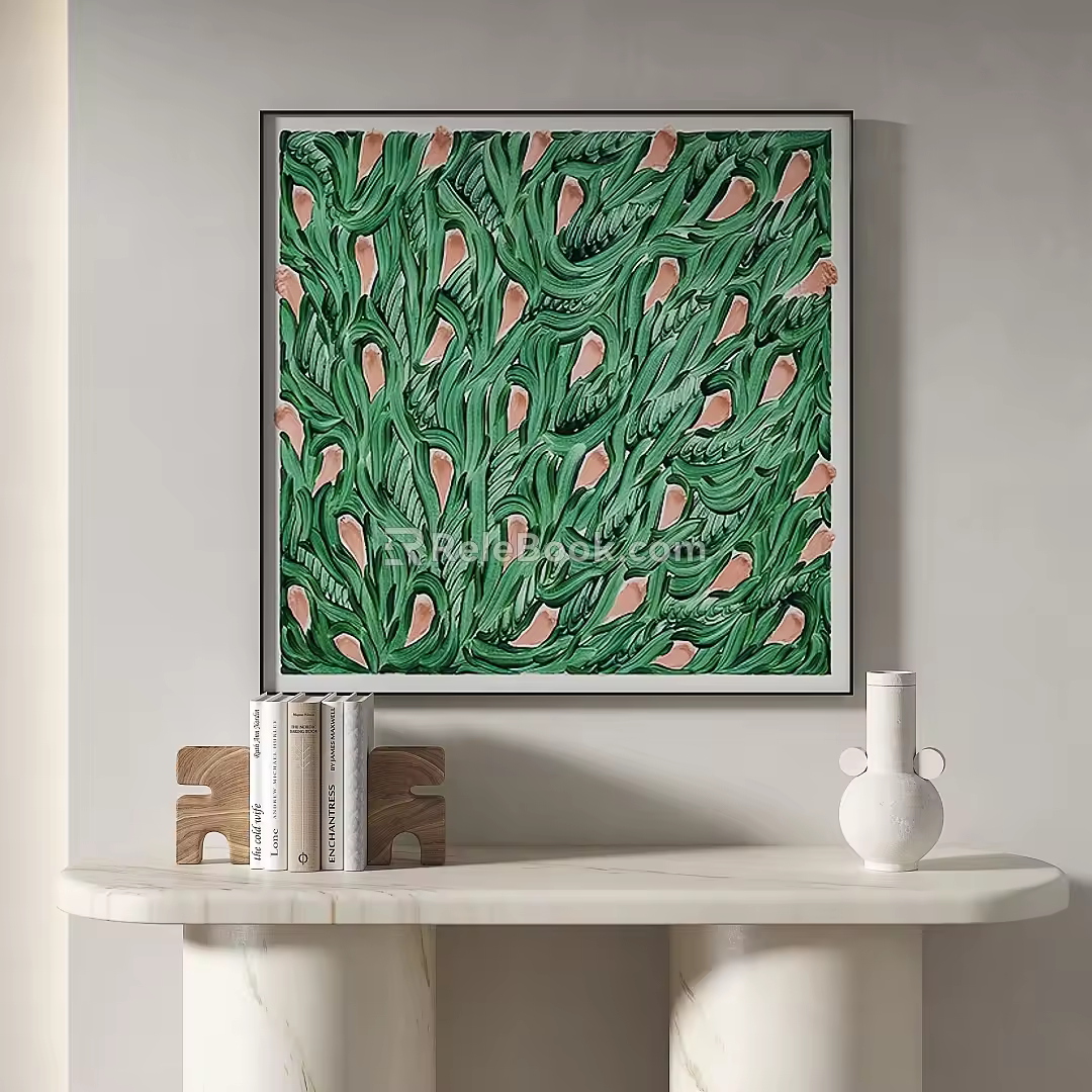 Simple abstract decorative painting 3d model