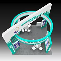 Jinquan Rehabilitation Center Exhibition Booth Featuring Cervical Lumbar Association Posters and Screen