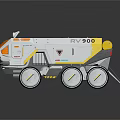 Space Exploration R1 900 Rover With Multiple Wheels For Mission Use 3d model