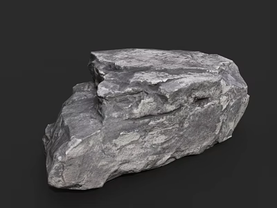 Natural Gray Stone with Irregular Shape and Rough Surface Natural Texture Design 3d model
