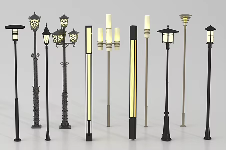 Jane European street lamp outdoor lamp 3d model