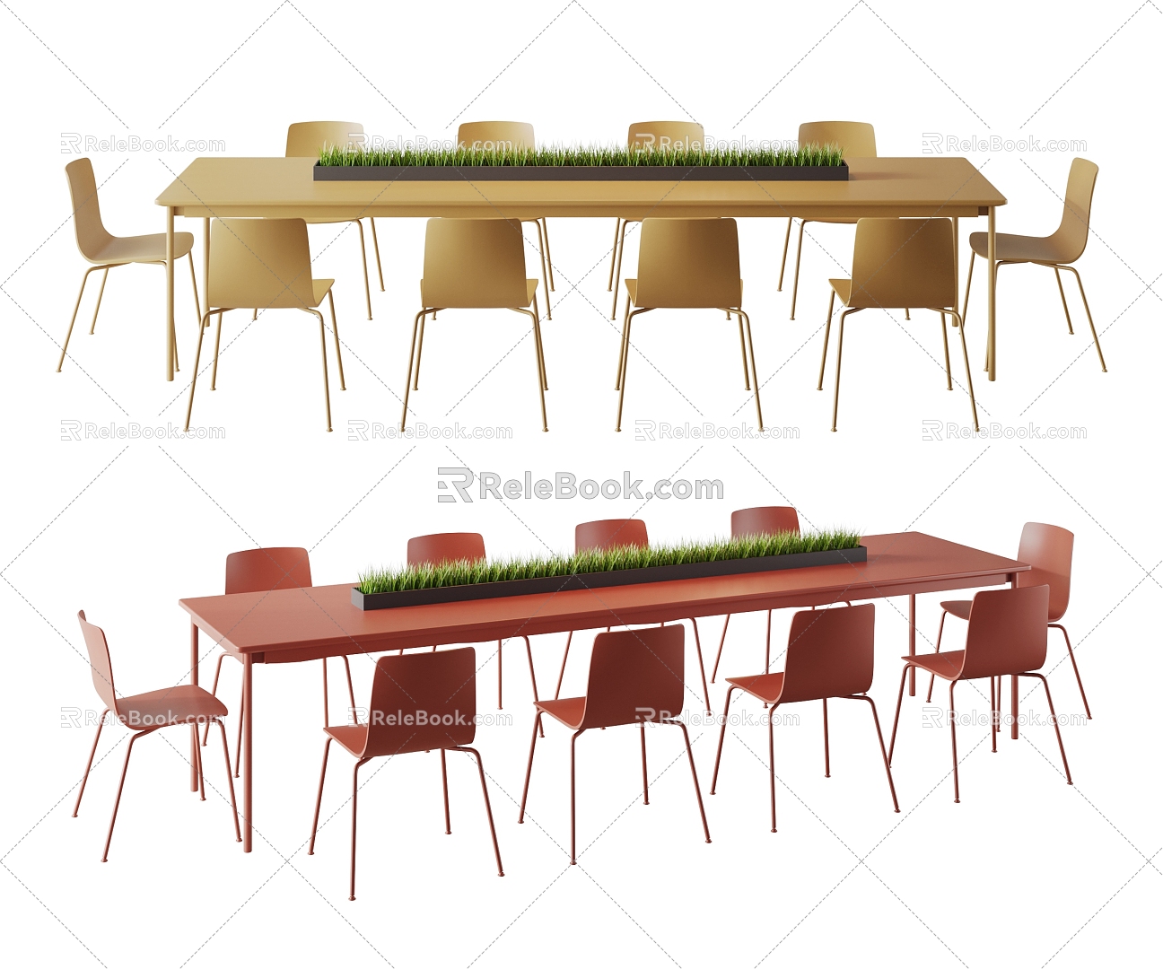 Modern Meeting Table and Chair Dining Table and Chair Leisure Chair Dining Table Conference Table 3d model