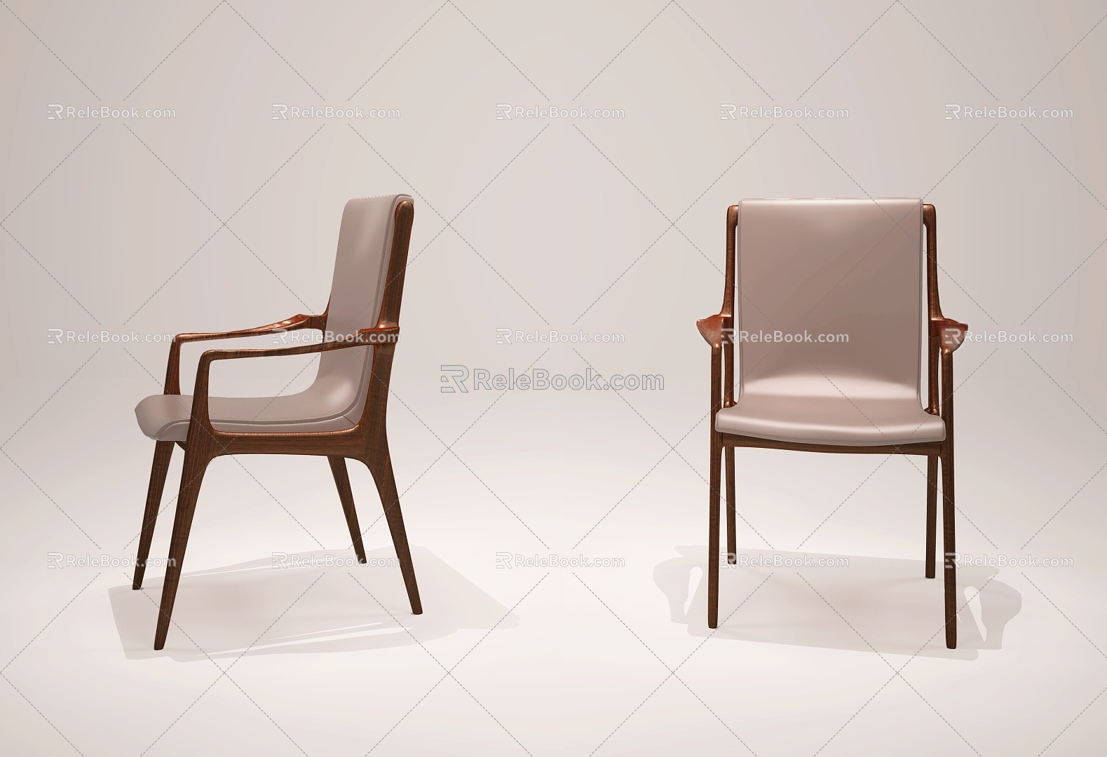 American Wooden Chair 3d model