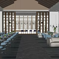 Modern reception area 3d model