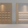 Modern Wooden Display Cabinets With Glass Shelves And Integrated Lighting For Retail Displays