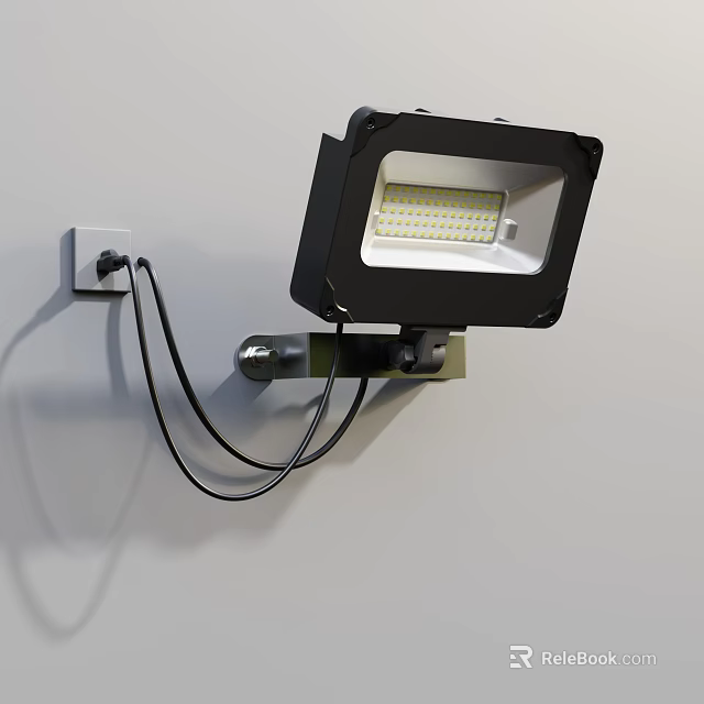 Modern Black LED Wall Light With Wall Mounted Design For Indoor Lighting 3d model 