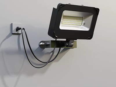 Modern Black LED Wall Light With Wall Mounted Design For Indoor Lighting 3d model