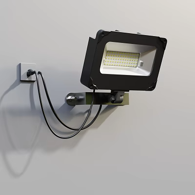 Modern Black LED Wall Light With Wall Mounted Design For Indoor Lighting 3d model