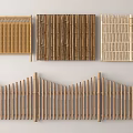 Bamboo Fences In Various Styles With Vertical Slats For Outdoor Gardens