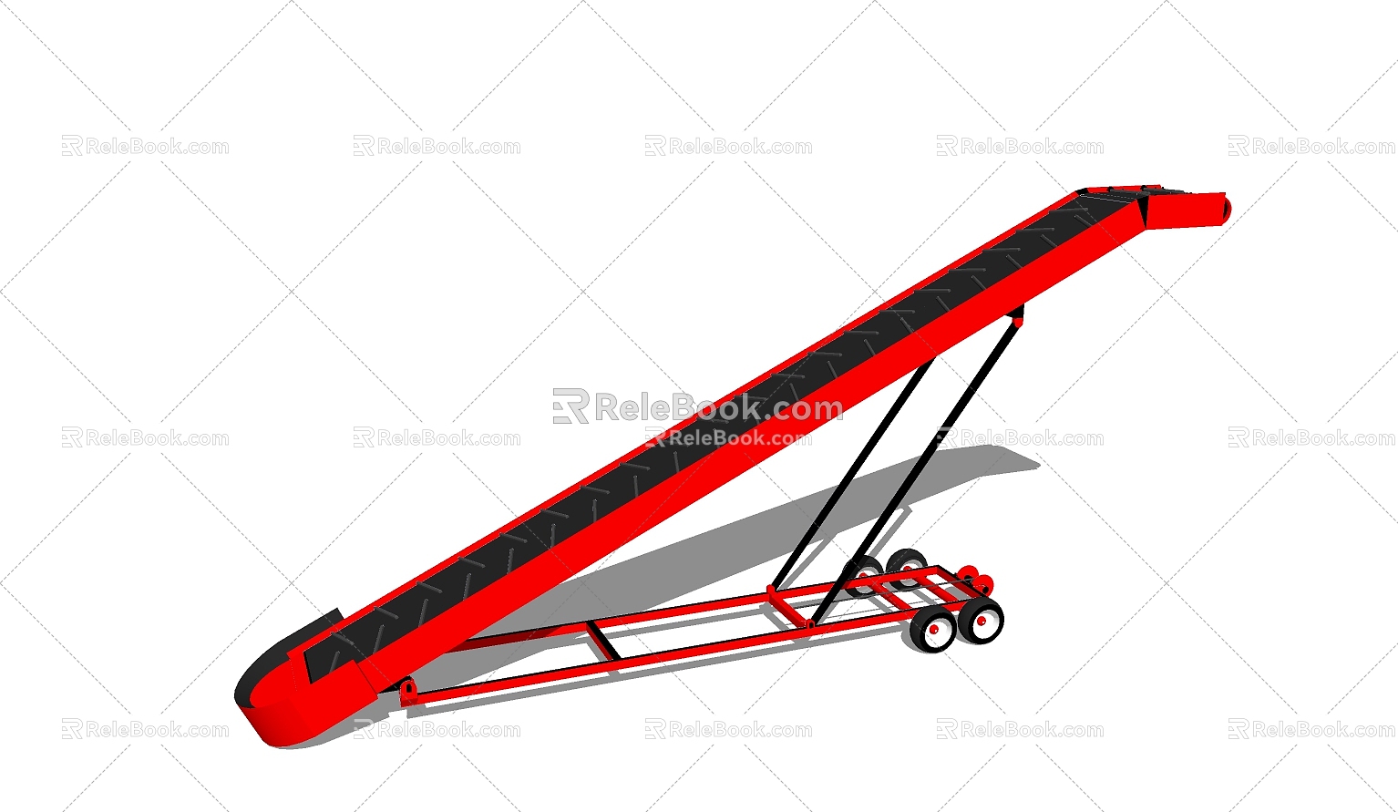 Modern conveyor belt express logistics 3d model