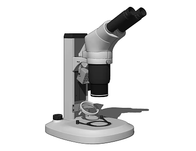 Professional Binocular Medical Microscope with High Definition Optics for Laboratory Research 3d model