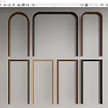 Assorted Colored Wooden Picture Frames Featuring Arch And Rectangular Shapes