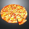 Freshly Baked Italian Style Pizza With Cheesy Toppings And Golden Crust