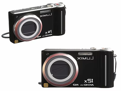 LUMIX Two Black Digital Cameras Compact Design with x5i Lens and DMC-GH Series 3d model