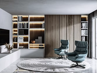 Modern Living Room Living Room Living Room TV Background Combination 3d model