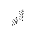 Black Metal Rod and Connector Components for Bathroom Cabinet Rack Assembly Set
