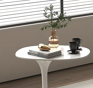 Simple vase teacup book decoration combination 3d model