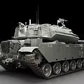 Modern Main Battle Tank With Armored Turret Cannon Barrel And Heavy Tracks