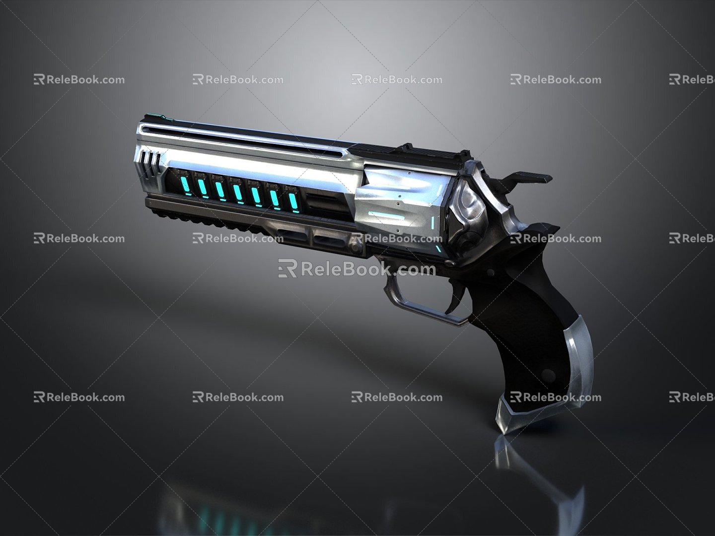 revolver revolver pistol semi-automatic pistol automatic pistol modern weapon hot weapon 3d model