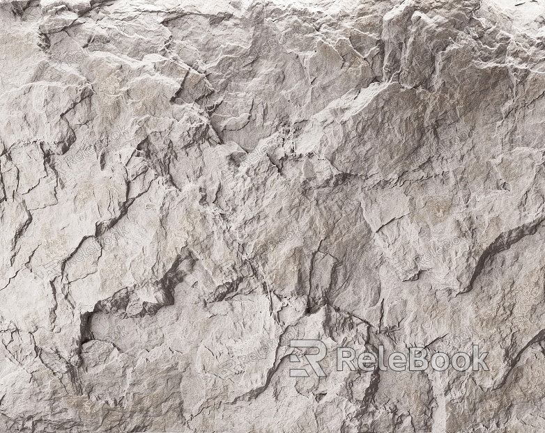 rubble wall rubble background wall dissolved rock cement board model