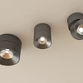 Modern Black Wall Mounted Downlights Spotlights For Home Interior Lighting 3d model
