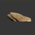 Natural Stone and Wood Decorative Piece with Textured Surface and Artisanal Craftsmanship