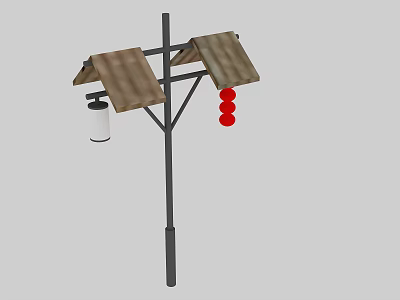 Modern Street Lamp Farm Tools Work 3d model