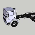 White Functional Truck Chassis With Cab Frame And Wheels For Commercial Use
