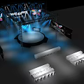 Event Stage Setup With Bright Lighting Young Energy Theme And China Telecom Branding