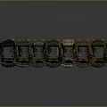 Assorted Military Tactical Helmets With Diverse Color Patterns And Decorative Gear Details