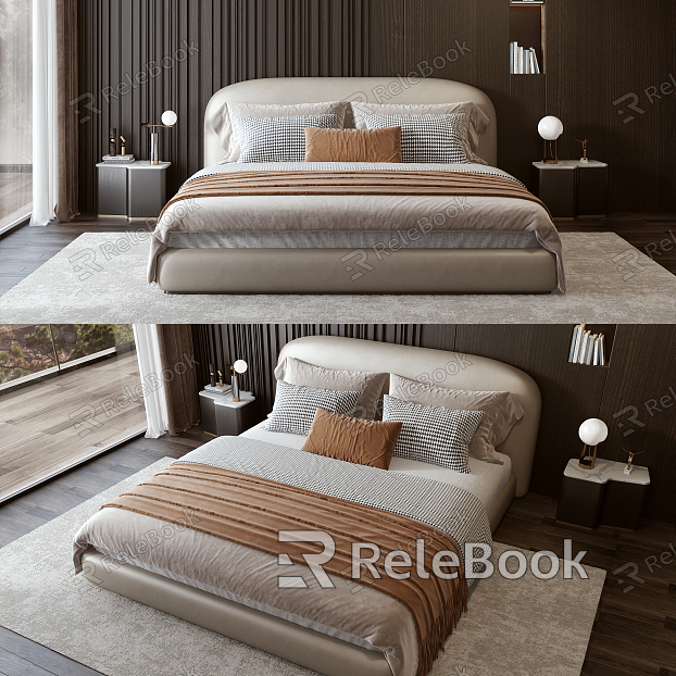 Modern Background Double Bed Double Bed model