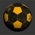 Black And Yellow Hexagonal Pattern Football Sports Equipment For Training And Match Use