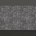 Modern Gray Stone Texture Background Wall With Panel Design And Lighting 3d model
