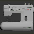 White Electric Sewing Machine With Control Dials And Stitching Functions For DIY Projects 3d model