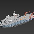 Modern Icebreaker Arctic Antarctic Research Ship Polar Icebreaker Scientific Research Ship 3d model