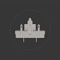 Ancient Architecture Stone Built Grand Structure Featuring Symmetric Towers and Majestic Entrance Design