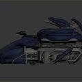 Futuristic Blue Mechanical Vehicle 3D Model With Armored Cockpit And Detailed Structural Design