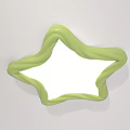 Decorative Green Ceiling Lights With Various Shapes And Twisted Edges 3d model